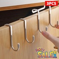 Lighinthebox, 3 stücke edelstahl haken frei stanzen doppel s-form haken küche badezimmer schrank tür zurück typ mantel handtuch aufbewahrung bügel Lightinthebox