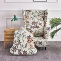 1 Set mit 2 Stück Stretch-Ohrensessel-Abdeckungen für Ohrensessel-Schonbezüge aus Spandex-Stoff mit floralen Ohrensessel-Bezügen mit Sitzpolster-Kissenbezug für Ikea Strandmon-Stuhl Lightinthebox