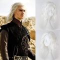 Lighinthebox, Haus des Drachen Viserys Targaryen Perücke Haar Der Film eines Liedes von Eis und Feuer Viserys Targaryen Cosplay Perücken kurze blonde Wellenperücke mit Seitenknall Cosplays für Frauen Vollmaschine Lightinthebox