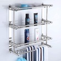 wandmontierter handtuchhalter badezimmer regal 3-stöckiges dusche regal regal edelstahl regal badezimmer regal Lightinthebox