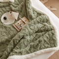 Sherpa-Fleece-Bettdecke, strukturierte, zottelige Sherpa-Wurfdecken, weiche, kuschelige, flauschige Flanelldecke, Wendedecke aus Fleece für Sofa, Bett und Couch Lightinthebox