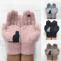 Herren Damen Warme Winterhandschuhe Geschenk Täglich Tier Polyester Gestrickt Einfach Casual 1 Paar Lightinthebox