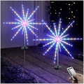 1/2 stücke feuerwerk lichter outdoor solar weihnachten garten dekorationen weg lichter led dekorative meteor pferd lampe wasserdichte sternlampe für garten rasen landschaft neujahr lichter Lightinthebox