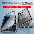 Telefon Hülle Handyhüllen Für Apple Ganzkörper-Gehäuse iPhone 14 Promax iPhone 14 Plus iPhone 13 12 11 Pro Max Mini Tragbar Universal Mattiert Durchsichtig Einfarbig Aluminiumlegierung Gehärtetes Lightinthebox