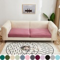 Stretch Sofa Sitzkissenbezug Schonbezug elastisch Couch Sessel Loveseat 4 oder 3 Sitzer grau schwarz rot uni einfarbig weich strapazierfähig waschbar Lightinthebox