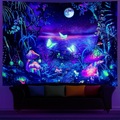 Schwarzlicht-UV-reaktiver Wandteppich, Schmetterling, Kunstdekor, Decke, Vorhang, Picknick, Tischdecke, zum Aufhängen, Zuhause, Schlafzimmer, Wohnzimmer, Wohnheim, Dekoration, Kamin, Strumpf, Lightinthebox