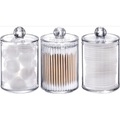 Lighinthebox, Wattestäbchen-Ball-Pad-Halter aus Kunststoff, 10-Unzen-Badezimmer-Organizer, Qtip-Apothekerglas-Spender für durchsichtige Behälter Lightinthebox