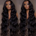 Großhandel 100% rohe, reine, gewellte Menschenhaarperücke 13x4 leimlose Lace-Front-Perücken mit Babyhaar, vorgezupfte, volle, transparente Lace-Perücke Lightinthebox