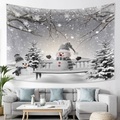 weihnachten schneemann urlaub party wandteppich kunst dekor decke vorhang picknick tischdecke hängen hause schlafzimmer wohnzimmer wohnheim dekoration schneeflocke geschenk polyester Lightinthebox