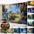 Lighinthebox, Märchen Wandteppich Kunstdekor Decke Vorhang Picknick Tischdecke hängend Zuhause Schlafzimmer Wohnzimmer Wohnheim Dekoration Geschenk Polyester (mit LED-Lichterketten) Lightinthebox
