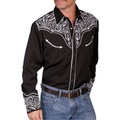 Herren Hemd Westernhemd Blumen Umlegekragen Schwarz 3D-Druck Outdoor Strasse Langarm Button-Down Bedruckt Bekleidung Modisch Designer Casual Atmungsaktiv Lightinthebox