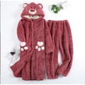 Erwachsene Kapuzenshirt Bademantel Tragbarer Decken-Hoodie Bär Bedruckt Pyjamas-Einteiler Flanell Cosplay Für Herren und Damen Weihnachten Tiernachtwäsche Karikatur Fest / Feiertage Kostüme Lightinthebox