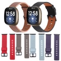1 Stück Smartwatch-Band Kompatibel mit Fitbit Versa 3 / Sense Echtes Leder Smartwatch Gurt Verstellbar Atmungsaktiv Schnalle aus Edelstahl Lederschlaufe Ersatz Armband Lightinthebox