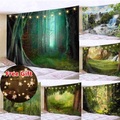 Lighinthebox, Landschaft Wald Wasserfall Wandteppich Kunstdekor Decke Vorhang Picknick Tischdecke hängend Zuhause Schlafzimmer Wohnzimmer Wohnheim Dekoration Geschenk Polyester (mit LED-Lichterketten) Lightinthebox