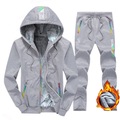 Herren Trainingsanzug Jogginganzug Hoodies Set Jogginganzüge Schwarz Blau Grau Mit Kapuze Feste Farbe Zip Tasche 2 Teile Sport Natur Täglich Sport Sportbekleidung Casual Dünnes Vlies Herbst Frühling Lightinthebox