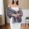 Lighinthebox, Pelzumhänge Schals Wickeltücher für Frauen Einfarbig Elegant Ärmellos Kunstpelz Hochzeit Schals Mit Pure Farbe Für Veranstaltung / Fest Herbst Lightinthebox