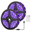 Lighinthebox, LED-UV-Schwarzlichtstreifen Lila LED-Lichtstreifen USB-Schnittstelle mit Schalter oder Batteriekasten SMD2835 380-400 nm UV-LED-Schwarzlichtlampe, nicht wasserdicht, geeignet für fluoreszierende Tanz- Lightinthebox