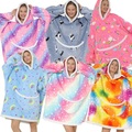 Übergroße tragbare Decke, Hoodie, Sherpa-Fleece-Decke für Damen, Herren, Flanell, Sherpa, weiche, warme, kuschelige Decke, Jacke, Pullover, Geschenk für Erwachsene, Teenager, Einheitsgröße Lightinthebox