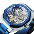forsining tourbillon mechanische uhr für herren automatische stahlband skelett herrenuhren Lightinthebox