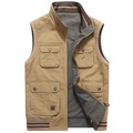 Lighinthebox, Herren Wanderweste Weste Angelweste Safari Reiseweste Jacke mit mehreren Taschen Baumwolle Outdoor atmungsaktiv bequem lässig leicht verschleißfest Weste Top Climbing Cargo Foto Army Green Lightinthebox