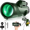 Lighinthebox, 50 x 60 Monokular-Teleskop-Telefonkamera, wasserdichter Monokular-Fokus mit Einhand-Klarlicht-Nachtsicht für Sternbeobachtung, Ballspiele, Sightseeing, Reisen, Camping, Wandern, Smartphone-Adapter Lightinthebox