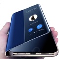 Lighinthebox, Telefon Hülle Handyhüllen Für Huawei Ganzkörper-Gehäuse Ledertasche Klappetui P40 / P30 / P20 / Mate 20 Pro mit Sichtfenster Spiegel Auto Schlaf / Aufwachen Einfarbig PC PU-Leder Lightinthebox