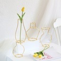 1 stücke golddraht vase simulation blumenarrangement galvanik handwerk nordischen stil kreative dekoration blumenständer, gefälschte blumen für hochzeit bogen garten wand home party dekoration Lightinthebox