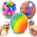 Bunte Stressbälle für Kinder Sensorisches Stressspielzeug 3er-Pack Zappel-Squeeze-Bälle Regenbogen-Stressball-Squeeze-Spielzeug Ideales Beruhigungswerkzeug Verbessern Sie den Fokus Handgriff für Lightinthebox