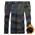 Herren Wasserdichte Wanderhose Fleece-gefütterte Hose Softshellhosen Winter Außen warm halten Wasserdicht Windundurchlässig Fleece-Futter Hosen / Regenhose Unten Schwarz Armeegrün Campen und Wandern Lightinthebox
