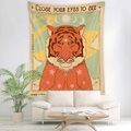Cartoon schöne Tiger Wandteppich hängende Kunstdecke Vorhang hängend Zuhause Schlafzimmer Wohnzimmer dekorativ Lightinthebox