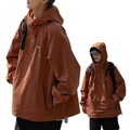 Lighinthebox, Herren Wanderjacke Pullover-Jacke Gorpcore Anorak-Jacke Draussen warm halten Windundurchlässig Atmungsaktiv Leicht Oberbekleidung Trench Coat Shirt Jagd Angeln Klettern Orange Schwarz Lightinthebox