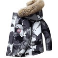 Herren Mantel warm halten Sport Natur Einreihiger Verschluss camuflaje 3D-gedruckte Grafik Kapuzenpullover Modisch Jacken Oberbekleidung Langarm Pelzkragen Herbst Winter Lightinthebox