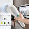 Lighinthebox, neue elektrische reinigungsbürste 5 bürstenköpfe reiniger multifunktional reinigung töpfe und geschirr küche bad badewanne glas Lightinthebox