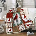 Lighinthebox, Weihnachtsdecke aus Sherpa-Fleece, weiche, kuschelige Flanelldecke, flauschige, leichte Decken, warme Plüsch-Überwurfdecke für Sofa, Couch, Bett, Jungen, Mädchen, Kinder, Erwachsene, Geschenke, Lightinthebox