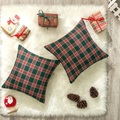 Weihnachtsfeier Kissenbezug kariert grün rot klassisch für Schlafzimmer Wohnzimmer Sofa Couch Stuhl höchste Qualität Lightinthebox