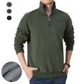 Herren Wander-Sweatshirt Pullover-Jacke Fleecejacke für Wanderer Vlies Winter Draussen warm halten Windundurchlässig Atmungsaktiv Rasche Trocknung Oberbekleidung Shirt Halber Reißverschluss Jagd Lightinthebox