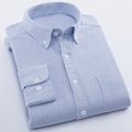 Herren Oberhemd Hemd Kragenhemd Umlegekragen Herbst Frühling Langarm Weiß Marineblau Blau Gestreift Hochzeit Outdoor Bekleidung Lightinthebox