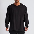 Herren Übergroßes Hemd Glatt Rundhalsausschnitt Outdoor Sport Langarm Bekleidung Modisch Strassenmode Cool Casual Lightinthebox