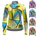 21Grams Damen Radtrikot fahrradbekleidung Fahrradtrikot Langarm Fahhrad Trikot Shirt mit 3 Gesäßtaschen MTB Mountain Rennrad Atmungsaktiv Rasche Trocknung Feuchtigkeitsabsorbierend Reflexstreiffen Lightinthebox