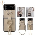 Handy Hülle Handyhüllen Für Samsung Galaxy Klappetui Z Flip 4 Z Flip 3 Tragbar Strass Flipbare Hülle Einfarbig Kristalldiamant PC Lightinthebox