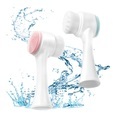 Lighinthebox, 2 in 1 manuelle Gesichtsbürste, doppelseitige Verwendung, 3D-Ständer, tragbare Gesichtsreinigungsbürste, Schrubber, doppelte wasserdichte Silikon-Gesichtswaschbürste für tiefe Lightinthebox