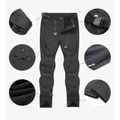 Herren Wasserdichte Wanderhose Fleece-gefütterte Hose Softshellhosen Winter Außen warm halten Fleece-Futter Wasserdicht Windundurchlässig Hosen / Regenhose Unten Schwarz Dunkelgray Vlies Yoga Jagd Lightinthebox