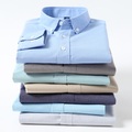 Herren Oberhemd Hemd Oxford Hemd Glatt Quadratischer Ausschnitt Meeresblau Hellgrün Marineblau Himmelblau Khaki Outdoor Arbeit Langarm Button-Down Bekleidung Modisch Casual Atmungsaktiv Komfortabel Lightinthebox