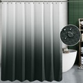 Lighinthebox, Duschvorhang mit Verlaufswaffel, strukturiertem Stoff, wasserdichtem Badezimmerdekor, modernem Duschvorhang mit Farbverlauf und 12 Haken Lightinthebox