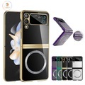 Handy Hülle Handyhüllen Für Samsung Galaxy Klappetui Z Flip 4 Z Flip 3 Beschichtung Flipbare Hülle Magnetisch Einfarbig PC Lightinthebox