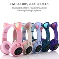 Cat Ear Wireless Kopfhörer Bass Noise Cancelling Erwachsene Kinder Mädchen Bluetooth 5.0 Headset Unterstützung TF-Karte Casco mit Mikrofon Lightinthebox