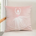Tanzendes Mädchen Stickerei Kissenbezug dekorativer Kissenbezug Wurfkissenbezug für Sofa Couch Bettbank Wohnzimmer 1pc Lightinthebox