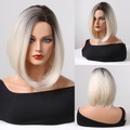 Lighinthebox, 14inch Synthetik-Perücken Damenperücke schwarz Verlauf gold kurz glattes Haar täglich frisch elegant Party Lightinthebox