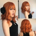 14 Zoll Synthetik-Perücke für Damen Perücke orange kurz lockiges Bobo-Haar mit Pony täglich frisch schöne Party Lightinthebox