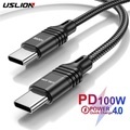 USB-C-Kabel 100W 0,5m (1.5ft) 3,3 Fuß 6,6 Fuß USB-C zu USB-C 3 A Schnellladen Nylon geflochten Langlebig Für Samsung iPhone Handy-Zubehör Lightinthebox